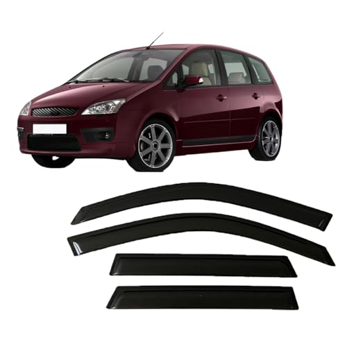 ZhangJW Deflectores de Viento Deflectores de Air para Ford Focus C-MAX 2003-2007(Europe),Cortavientos Ventana Coche, 4 unidade