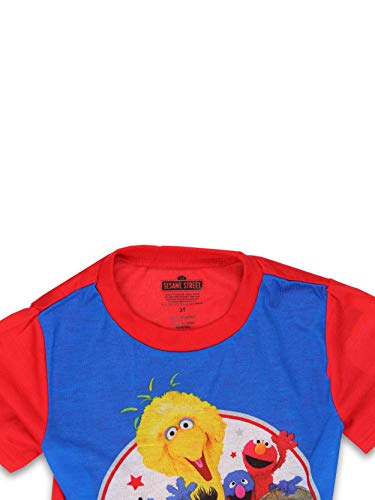 Sesame Street Elmo Toddler Boys 2 Piece Short Sleeves Pants Pajamas Set4