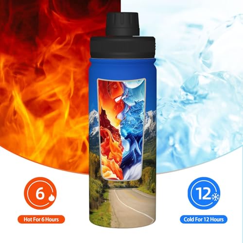 Botella de agua aislada de acero inoxidable duradera 18 onzas 7