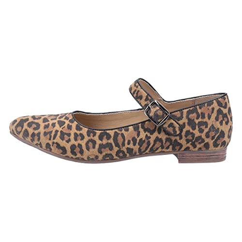 Hush Puppies Correa Melissa, Zapatos Planos Mary Jane Mujer, Leopardo, 40 EU