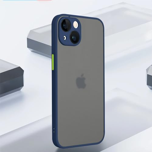 Image of Vaku Luxos Thermoplastic Polyurethane Artic Armor Back Cover For iPhone 15 Plus Slim Protective Lens Camera Shockproof Case Scratch Resistant Slim Thin Military-Grade Protection-Blue