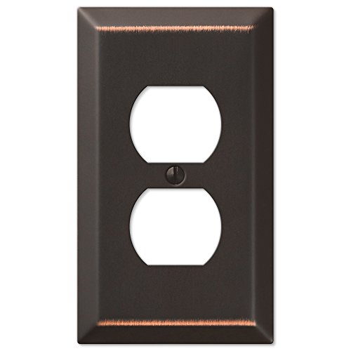 Amerelle 163DDB Century Wallplate 1 Duplex Steel Aged Bronze 1-Pack
