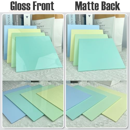 Image of 10 Colors Cell Cast Acrylic Sheets 1 /8inch (3mm) 8x12 200x300mm Laserable Plexiglass Sheets Plasitc Board for Laser Cutting Engraving DIY Project Craft Picture Frames Sign Weding invitaton