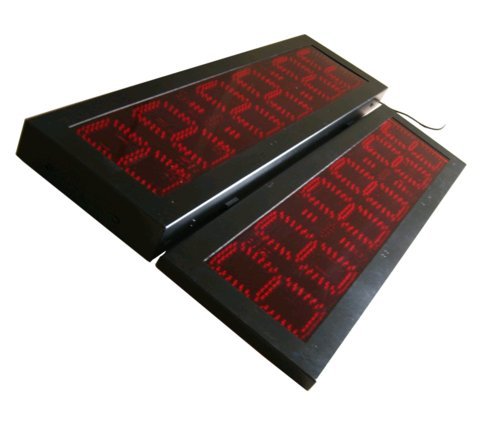 Reloj cronómetro LED de doble cara para carreras, diseño de puerta abierta para mantenimiento, gabinete IP64 para exteriores, cuenta regresiva y ascendente, 8 pulgadas miniatura 2