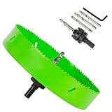 HLOFIZI 8 Inch Hole Saw Bit HSS Bi-Metal Cutter for Wood Metal Drywall Sheetrock Plastic with 1.5 Inch Deep