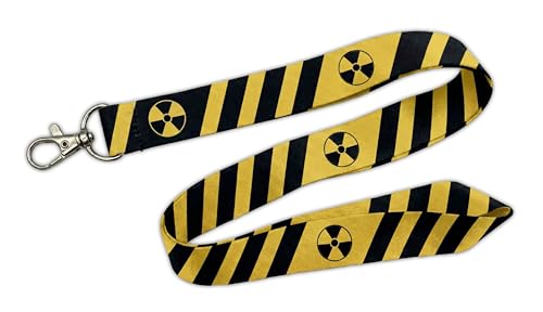 Radiation Hazard Warning Sign Nuclear Lanyard Keychain Badge Holder