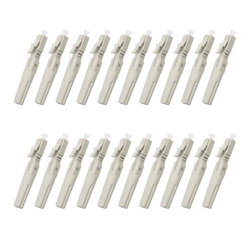 fyboptwu - 20 PCS LC Mutilmode Fiber Optic Quick Assembly Connector Fiber Optic Fast Connectors 50/125 Mechanical Connectors Adapter for 0.9/2.0/3.0/2.0 * 3.0mm Multimode Fiber Cable