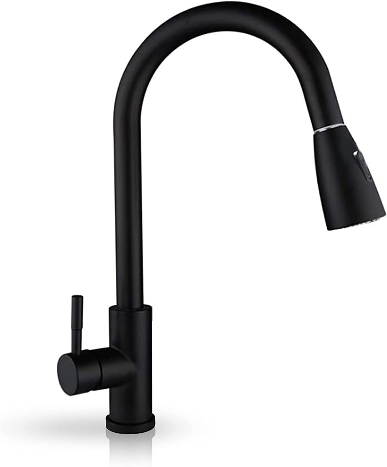 CATO Stainless Single Handle Kitchen Faucet with Pull down Sprayer - 2 Spraying Modes (Black)