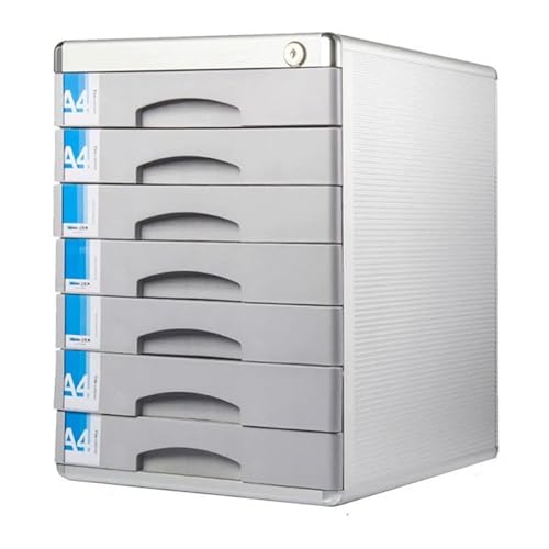 Cassettiera in metallo, con serratura, organizer da ufficio per una gestione efficiente dei file