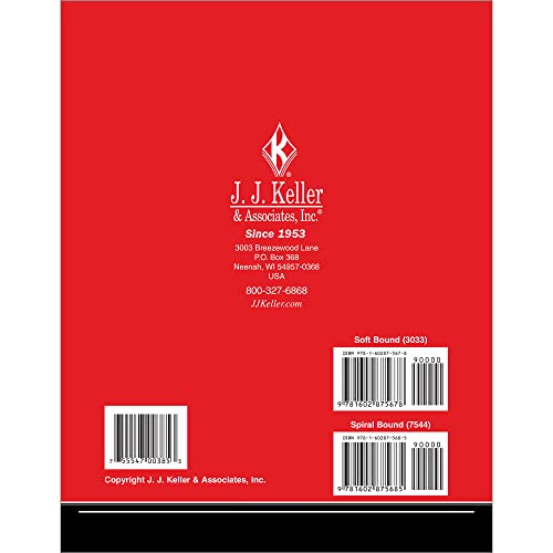 Handling Hazardous Materials Handbook (8.5" W x 11" H, English, Spiral Bound), Provides Summaries of DOT Hazmat Regulations, J. J. Keller & Associates, Inc.