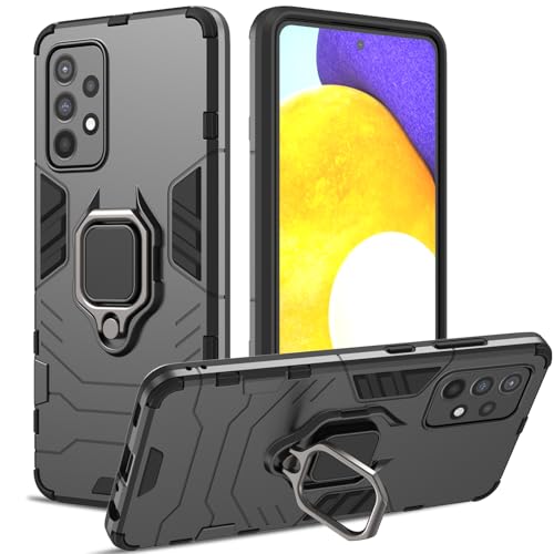Coque compatible avec Samsung Galaxy A52 5G noire finition premium antichoc rigide à 360 degrés