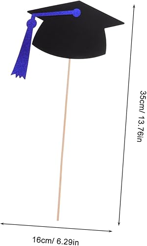 Miniatura 2 de HOMSFOU 5 bolsas con purpurina para centros de mesa de graduación 2023, palillos de flores para cupcakes, tapas de graduación, palillos de dientes