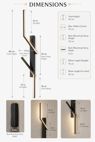 Image of FILLISKA Led Wall Highlighter Light, 3-in-1 Colour Changing, Luxurious Wall Decor (18 Watt Black Double Stick-AM623)