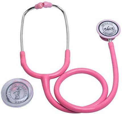 Vkare Stethoscope Bell Type Stethoscope with Fetoscope Adult for Doctors Nurse Medical Students Practitioner Ultima DX (Pink)