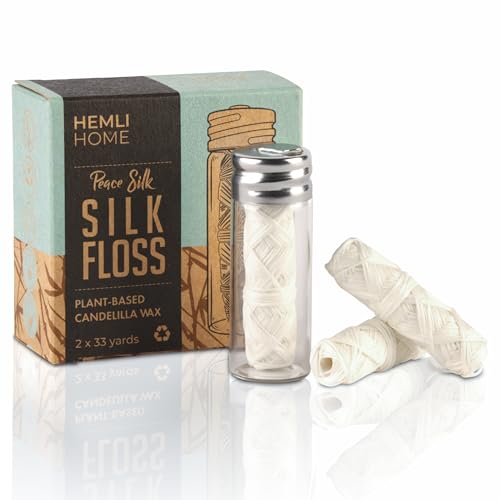 Biodegradable Silk Dental Floss with Glass Container