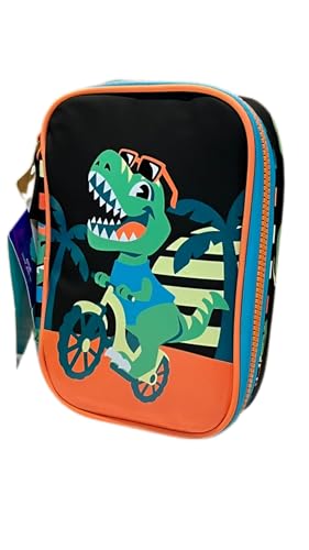 PUKET - Estojo Grande Escolar Puket Menino Dino Miami Preto