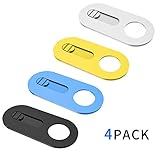 Webcam Cover Ultra Slim 0.027 inch Web Camera Cover for Computer, Dell HP Lenovo Laptop, iMac, MacBook Pro, Smartphone, Slider Camera Blocker Protect Privacy and Securtiy (4 Pack)
