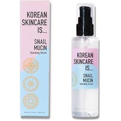 Elizabeth Mott Korean Snail Mucin Serum, 100ml | Korean Snail Mucin Serum, 97% Snail Secretion Filtrate, Deep Hydration, Glass Skin Finish, Fast-Absorbing, Cruelty-Free