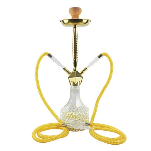 DYB Tragbares Shisha-Set, 70 cm Shisha-Set mit 2 Schläuchen, Milchglas und Alu-Arabisch-Shisha-Set für EIN gesundes…