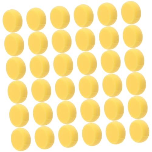 PLAFOPE 36 piezas Esponjas Faciales Redondas Amarillas para Limpieza y Exfoliación Suaves y para Retirar Maquillaje y Suciedad para Cuidado Diario del Rostro