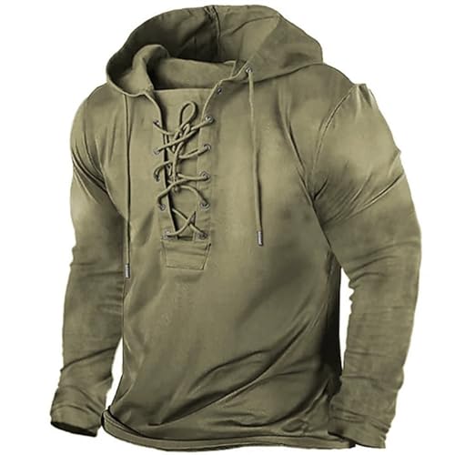 Sweat à capuche de randonnée et sorties nature en tissu chaud kaki