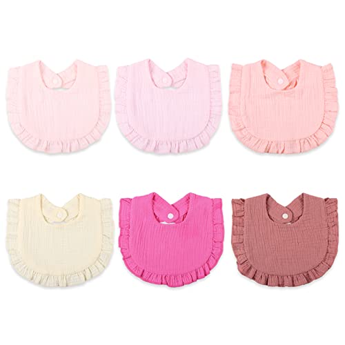 Image of DOSMINE Muslin Baby Bibs for Drooling and Teething Newborn Drool Bibs for Baby Girl Boy