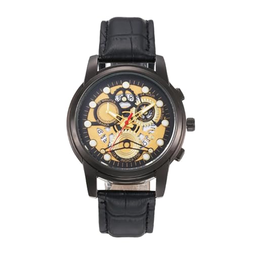 Reloj mecánico para hombre, reloj de esqueleto mecánico, correa de para negocios, visualización de fecha, accesorios de moda, reloj de pulsera para vestido formal casual, negro, Refer to Reloj mecánico para hombre, reloj de esqueleto mecánico, correa de para negocios, visualización de fecha, accesorios de moda, reloj de pulsera para vestido formal casual, negro, Refer to