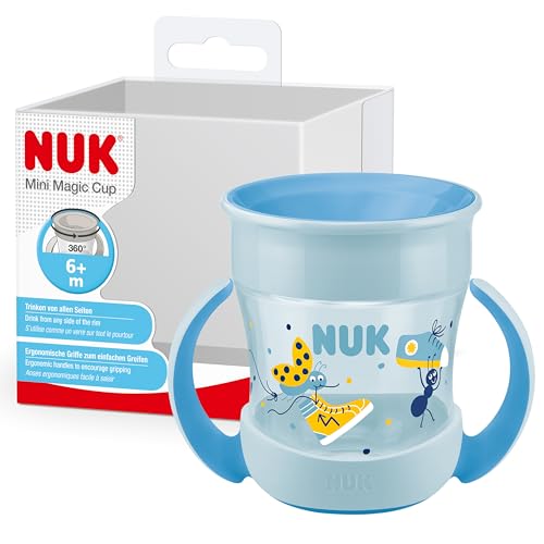 NUK Tasse d'apprentissage Coccinelle (Bleu), 1 pièce (lot de 1)