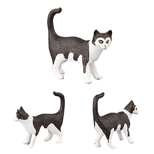 Estatuetas De Gato Realistas, Miniaturas De Gato, Conjunto De Brinquedos De Bonecos Educacionais De