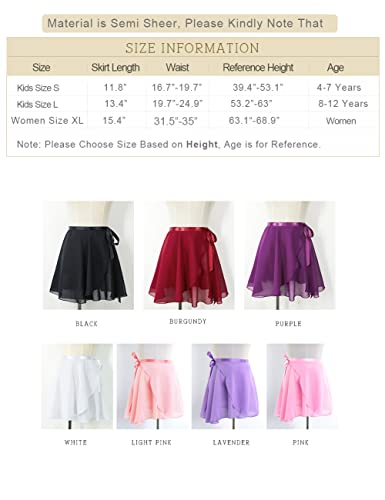 Daydance SUVELAM Black Women Ballet Wrap Skirts Adult Sheer Chiffon Dance Over Scarf thumb #4