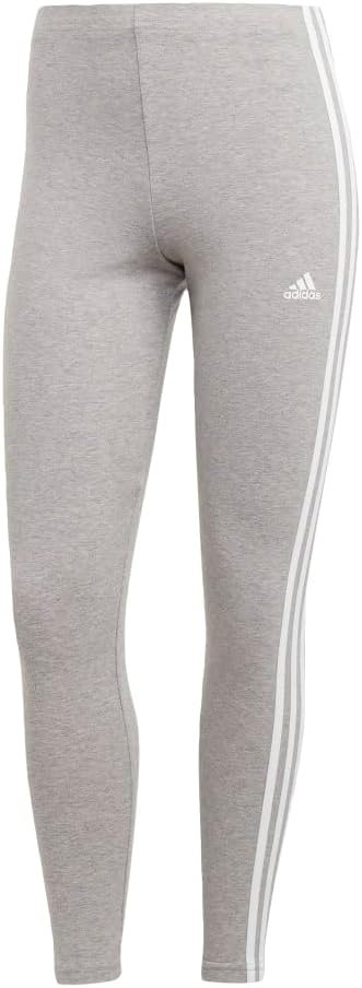 adidas Womens Essentials Striped High Waisted Leggings Casual Comfort Technology - Grey - Image 9