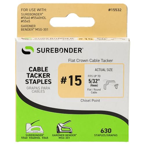 Grapas de cable de corona plana para fijación de cables de 5/32