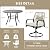 MELLCOM 5 Pcse Outdoor Dining Set, 4 Swivel Rattan Chairs with Thick Cushions & 42" Round Dining Table with Umbrella Hole, Patio Furniture Set for Porch, Garden, Backyard, Poolside, Deck, Beige
