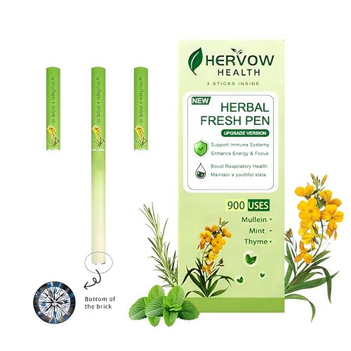 Herbal Aromatherapy Diffuser, Mint, Lavender & Chamomile, Calming & Refreshing Scent, 100% Natural, 900 Uses Each