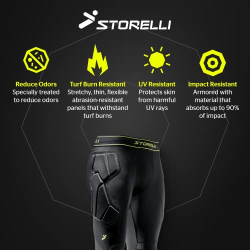 Storelli BodyShield Goalkeeper Leggings 3, High-Impact Protection, Sweat-Wicking, UV-Resistant Athletic Bottoms for Soccer3