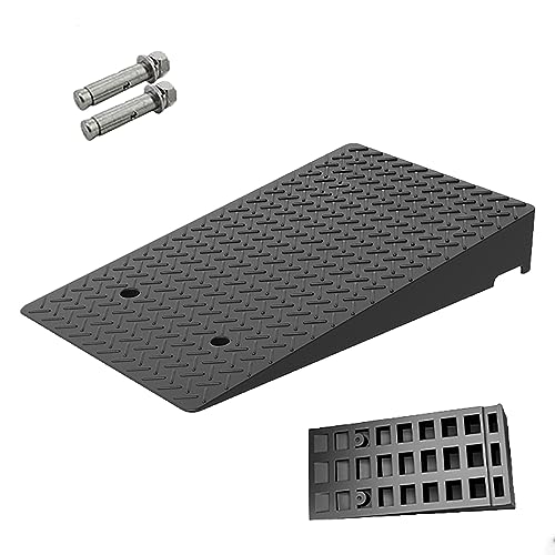 Rampa para bordillo para vehículos pesados, rampa para cobertizo, rampa para silla de ruedas, rampa portátil antideslizante y resistente al desgaste, adecuada para escalones, escaleras, almacenes, estacionamientos y calles miniatura 1