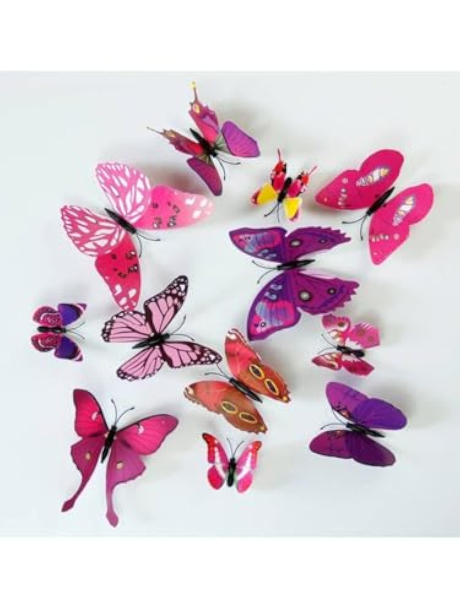Plastic 3D Butterfly Vinyl Wall Sticker, Home Decor