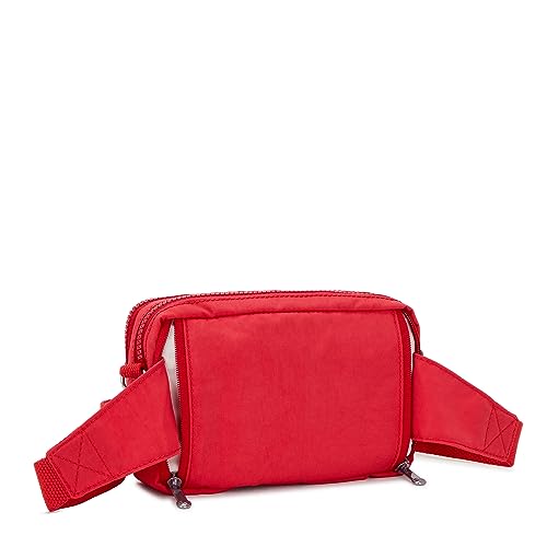 Image of Kipling Women's Abanu Medium Crossbody Bag, Lightweight, Adjustable Nylon Waist Pack with Multi-Compartment Zip Pockets