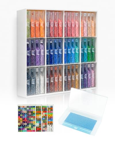 Image of forever young 48PCS Extra Large Diamond Art Storage Containers Trays＆Stand