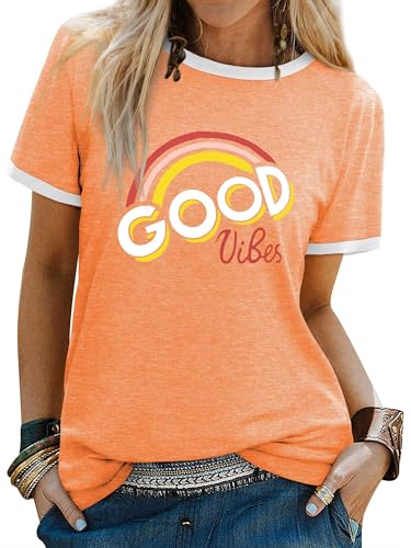 WIEIYM Tshirt Damen Rundhals Kurzarm T-Shirts Sommer T Shirts Good...