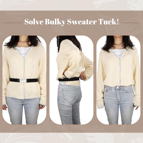 JASGOOD 4 Pack Women Stretch Belt Invisible Elastic Web Strap Belt for Pants Jeans Dresses3