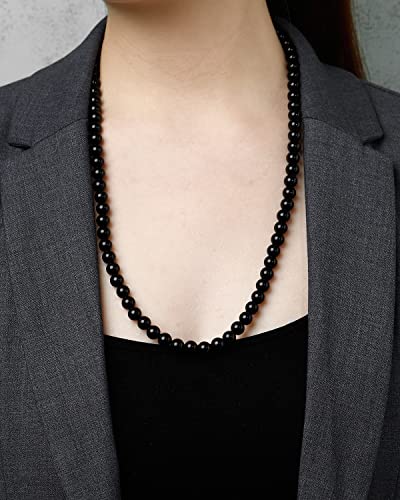 Simple Crystals and Stones Beaded Necklace Protection Balance Meditation Long Necklaces for Women and Men Amulet Jewelry2