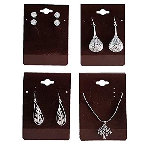 Image of DIY Crafts Velvet Jewellery Earring Stud Hanging Display Holder | Elegant jewellery display holders for organising, showcasing and protecting earrings neatly (100 Pcs)