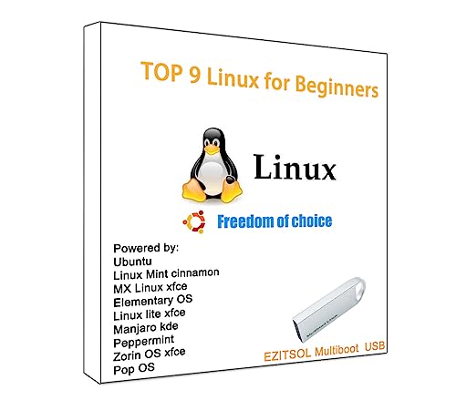 EZITSOL 32GB 9-in-1 Linux Bootable USB Drive for Beginners by EZITSOL - Used condition - US$17.79