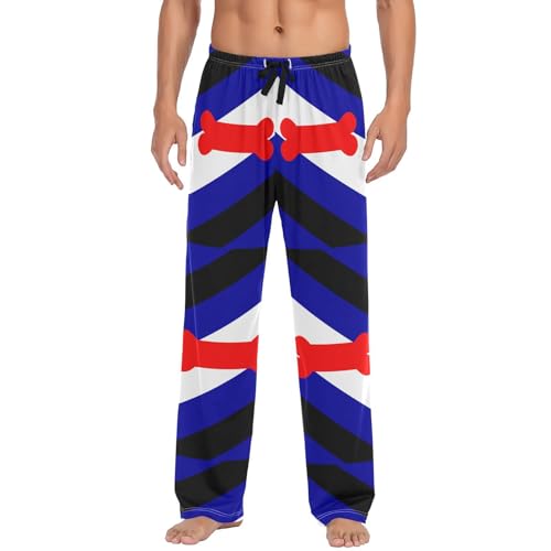 Men's Pajama Bottoms Soft Pajama Pants Elastic Waist Sleep Bottoms Jogger Lounge Straight Pants with Pockets