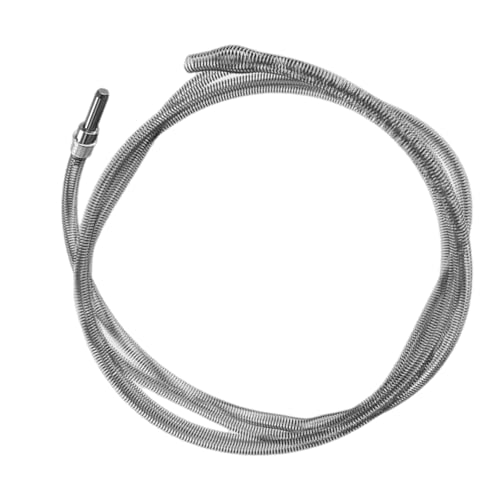Limpiador de desagües de acero con resorte adecuado para tuberías de inodoro, cocina, baño, fregadero, ducha, desatascamiento y barrena de mantenimiento