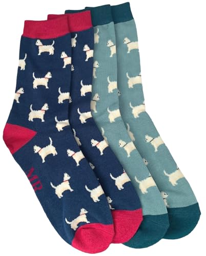 Chaussettes pour homme bleu marine taille 40 41 42 43 44 45 motif chien Westie