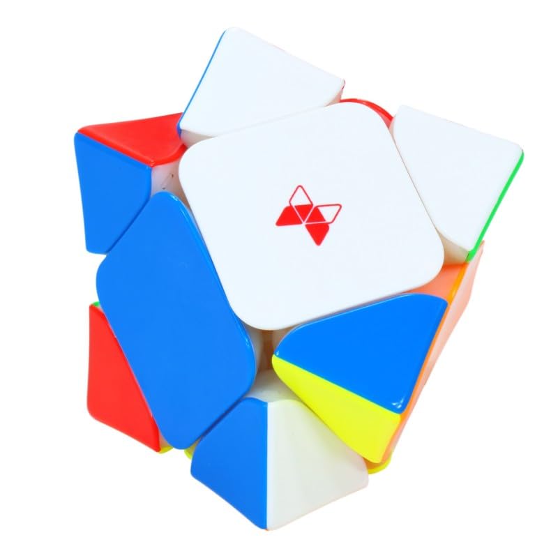 Image of QiYi X-Man Wingy Skewb V2 Magnetic Speed Cube - Stickerless Concave Design with Adjustable Magnet Strength, Spring Compression & Tension Settings - Smooth, Controllable Turning Puzzle for Kids