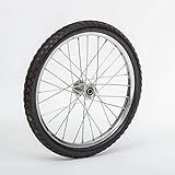 Lapp Wheels Flat Free Wheels | Wire Spoke Replacement Wheel | Silver Spoke Tire with Turf-Style Tread | Various Bearing and Wheel Diameter Options