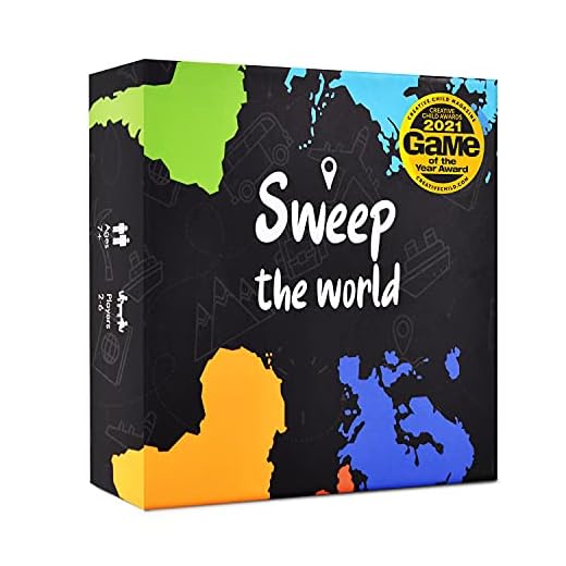 Sweep the World Card Game – Interactive Geography Game with All Countries of The World – Educational, Competitive & Fun Game for Kids, Teens & All Ages - Learning Game for The Whole Family